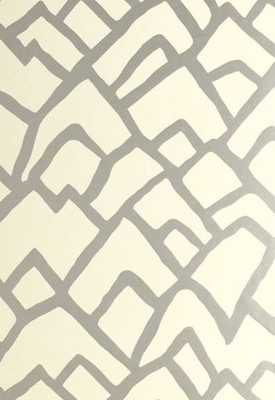 Zimba Wallpaper Silver Contemporary By F Schumacher