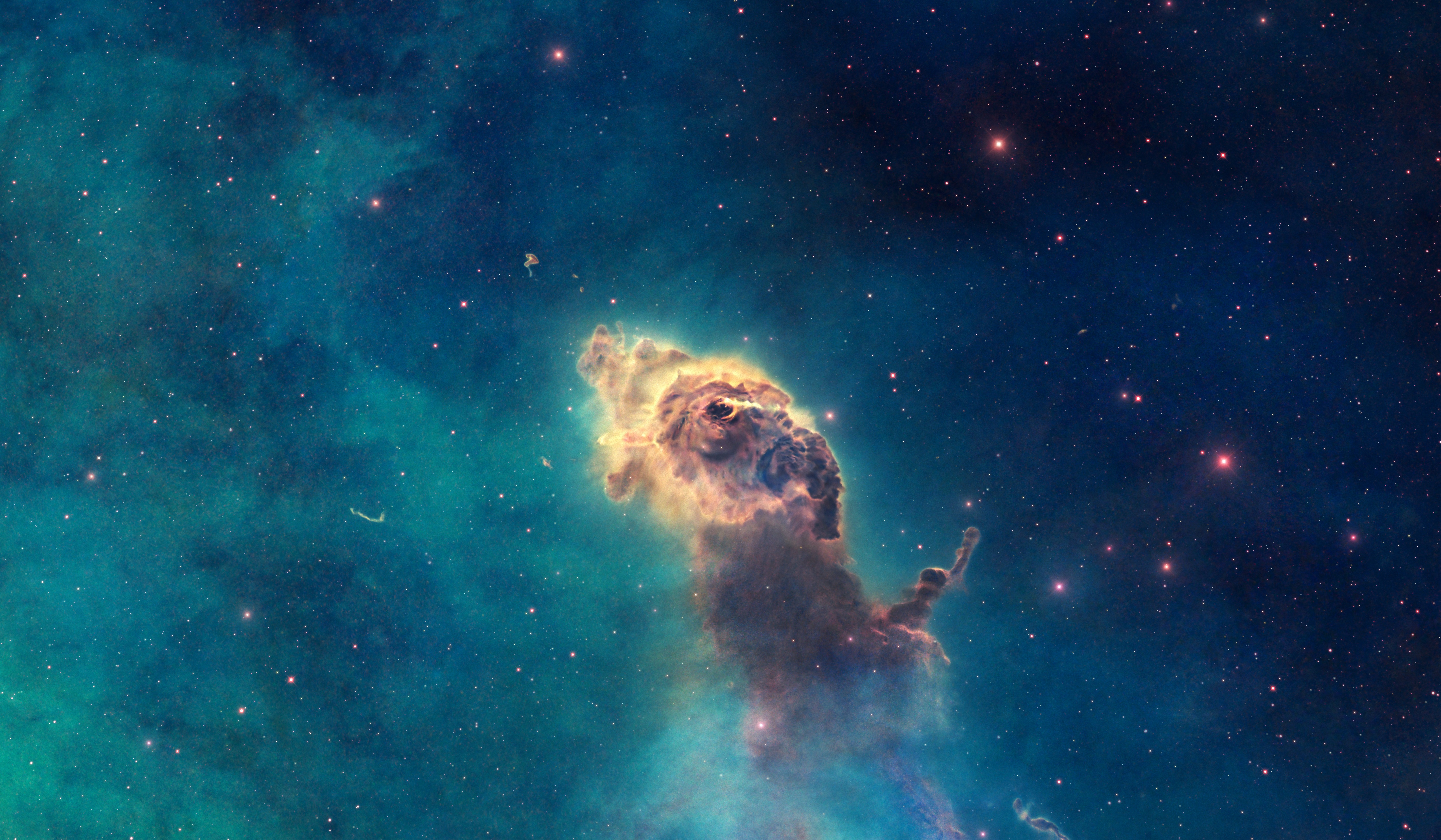 Carina Nebula Courtesy Of The Hubble