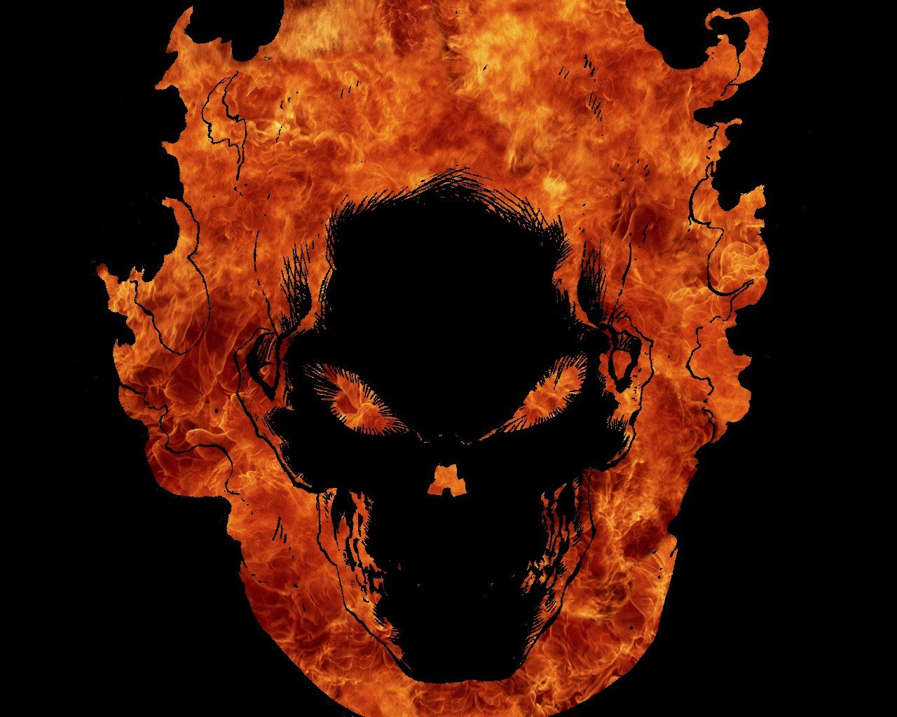 Skull Ghost Rider Skull Wallpaper Blue Free Fire.