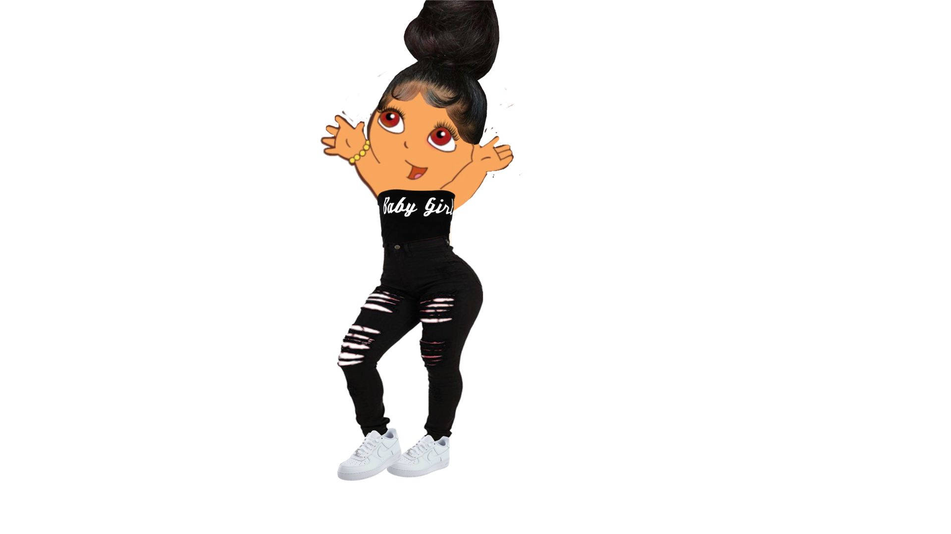 Descargar Fondos De Chicadeslumbrante Con Imagen Perfil Levantando Wallpaper