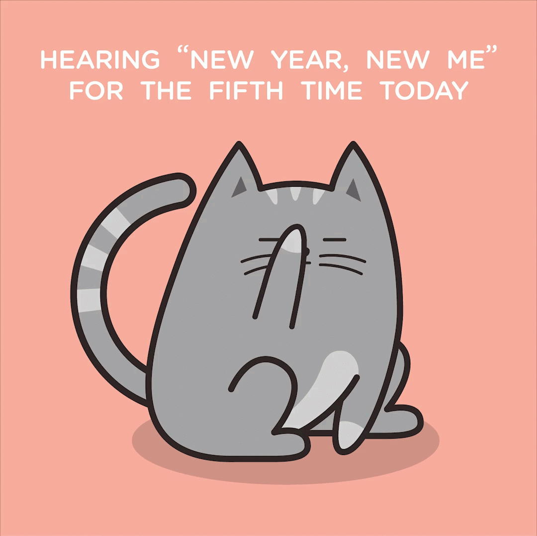 New Year Same Me Happy Meowingtons