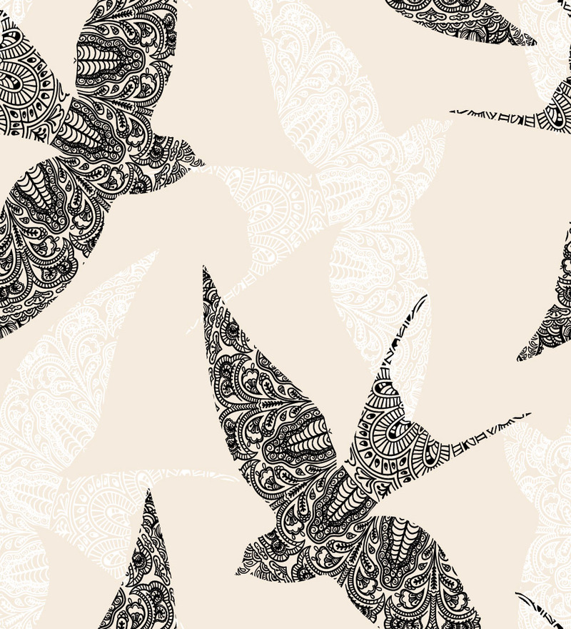 Birds Pattern Wallpaper By Print A Online Wall Papers