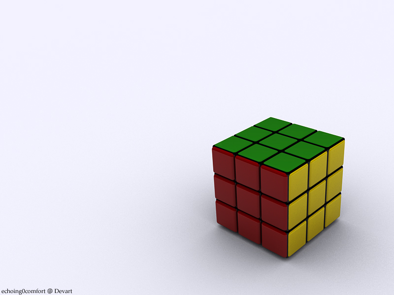 Rubik S Cube Wallpaper Render By Echoing0fort