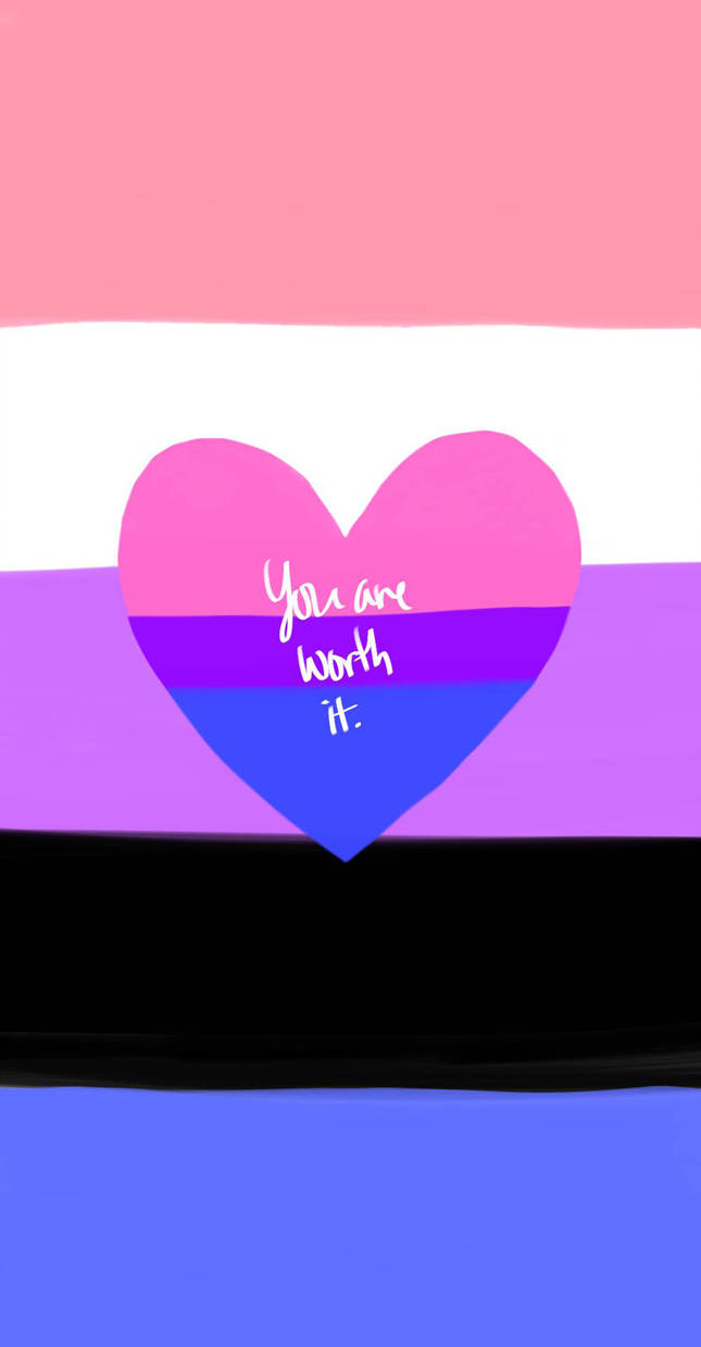Bisexual Genderfluid Pride Flag Wallpaper By Emmylinart