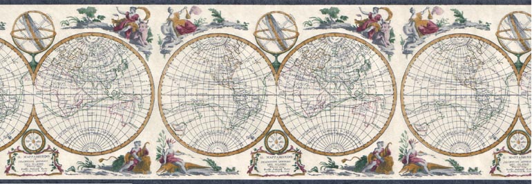 Details about World Map Wallpaper Border EB4193B
