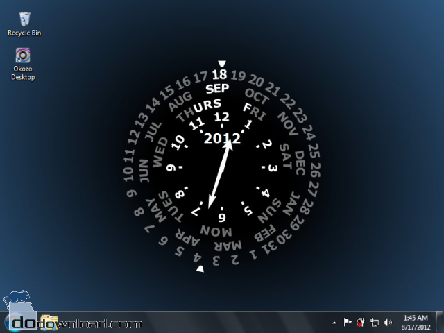 Blue Wheel Desktop Clock Image Wallpaper Do