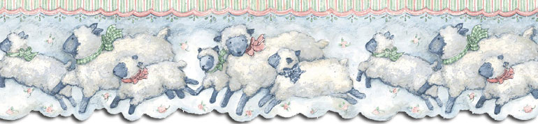 Susan Winget Leaping Lambs Wallpaper Border SU75912DC eBay