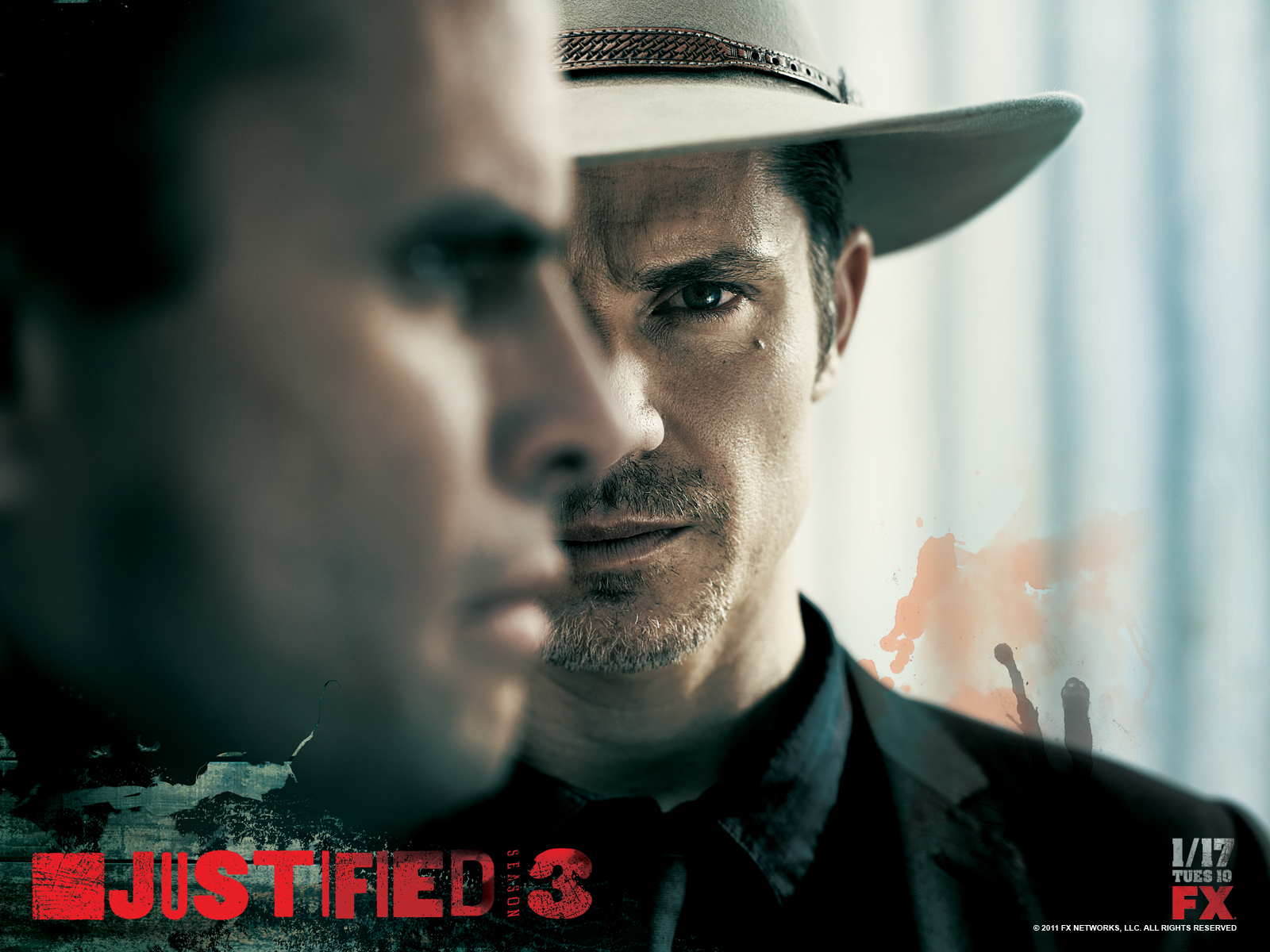 As Boyd Crowder And Timothy Olyphant Raylan Givens In Justified