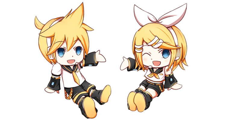 Chibi Comm Rin and Len by Ruuya