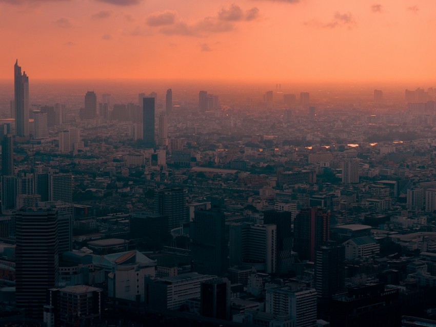 City Aerial Fog Over Bangkok Background Toppng