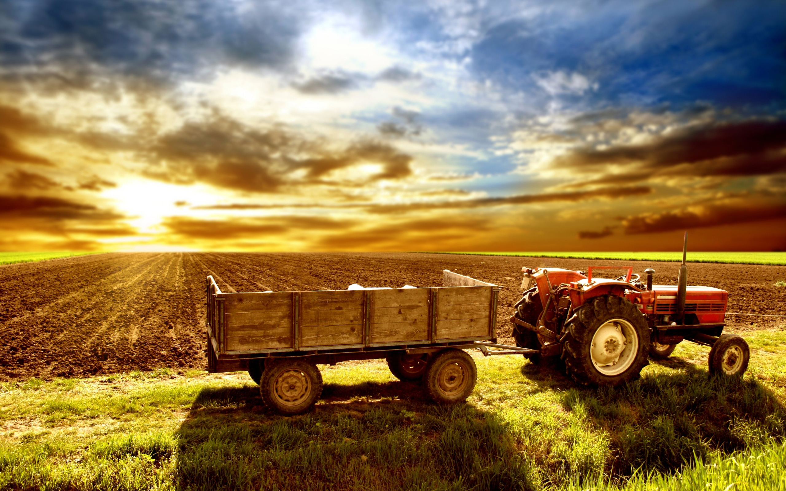 Pin Tractor With Trailer 2560x1600 16 10 Back To Wallpaper Home on