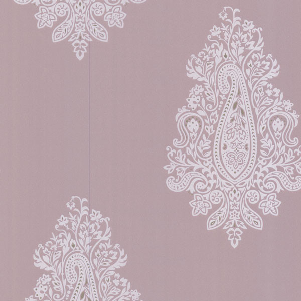Dynasty Mauve Paisley Wallpaper Modern By Brewster