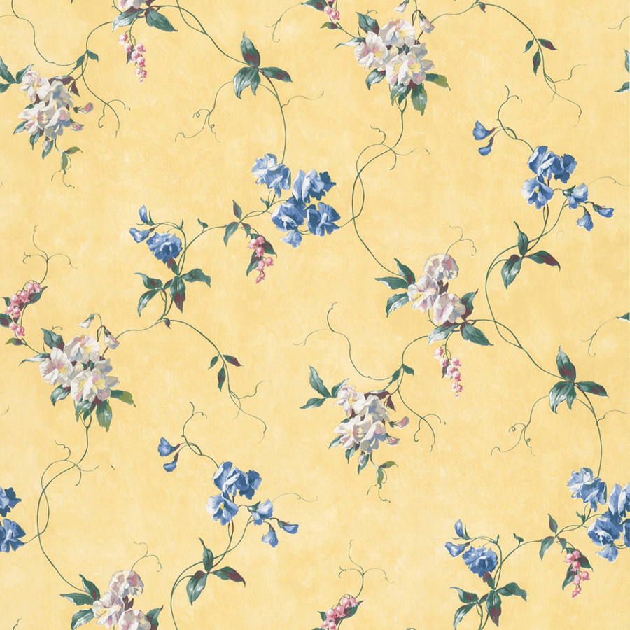 Free download Waverly Yellow Peelable Vinyl Prepasted Classic Wallpaper