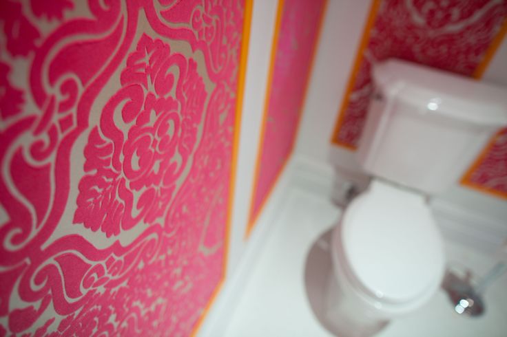 Hot Pink Flocked Wallpaper Princess B