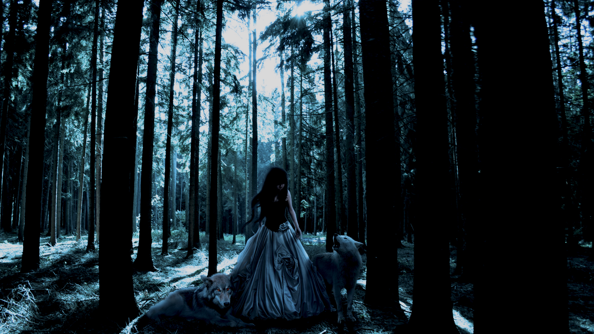 Gothic Image Goth Girl The Wolves HD Wallpaper And