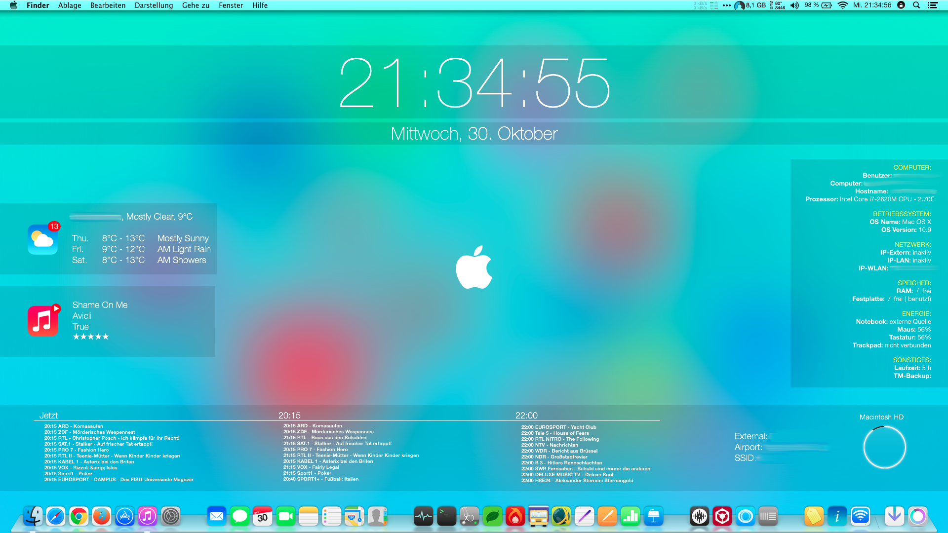 iOS 7 Desktop on Mac OS X Mavericks by cndymn on