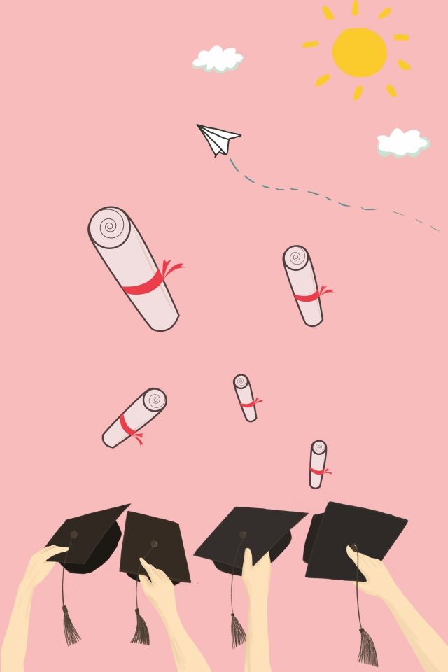 White Clouds Sun Simple Happy Cartoon Graduation Season Bachelor