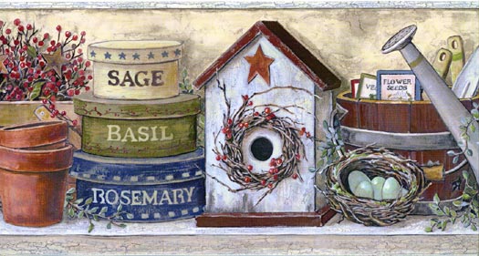 Wallpaper By Topics Country Birdhouses Border