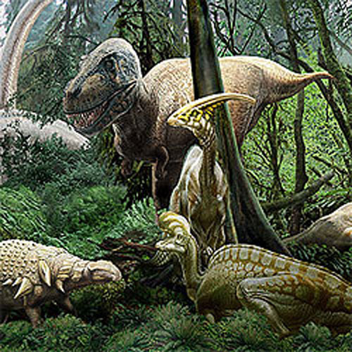 DINOSAURS Dino Jungle T REX WALL ACCENT MURAL Wallpaper