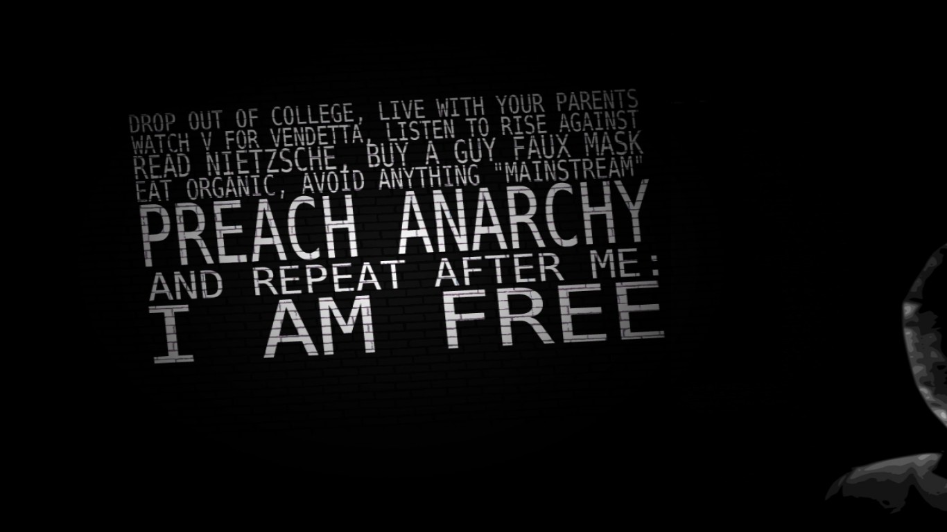 ANARCHY Computer Wallpapers Desktop Backgrounds 1366x768 ID