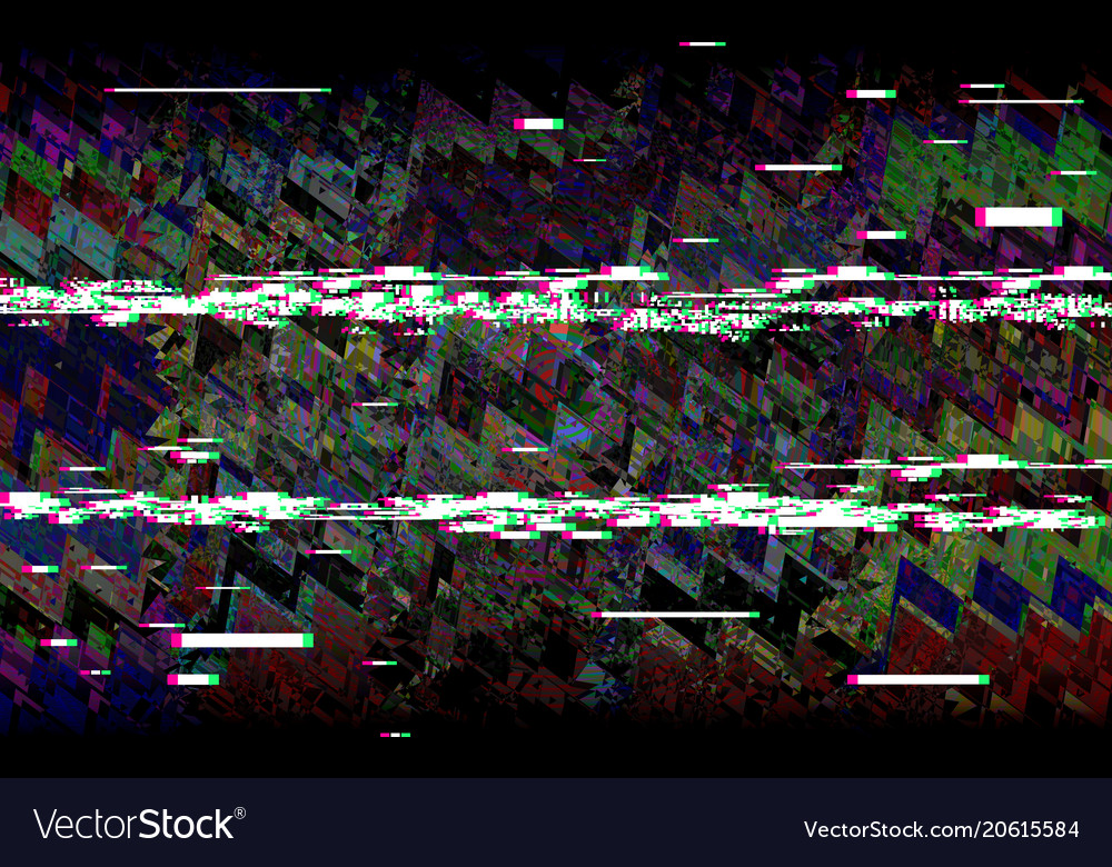 Glitch Television Retro Vhs Background Digital Vector Image