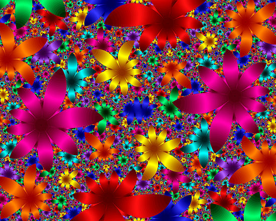 Psychedelic Flower Power Background