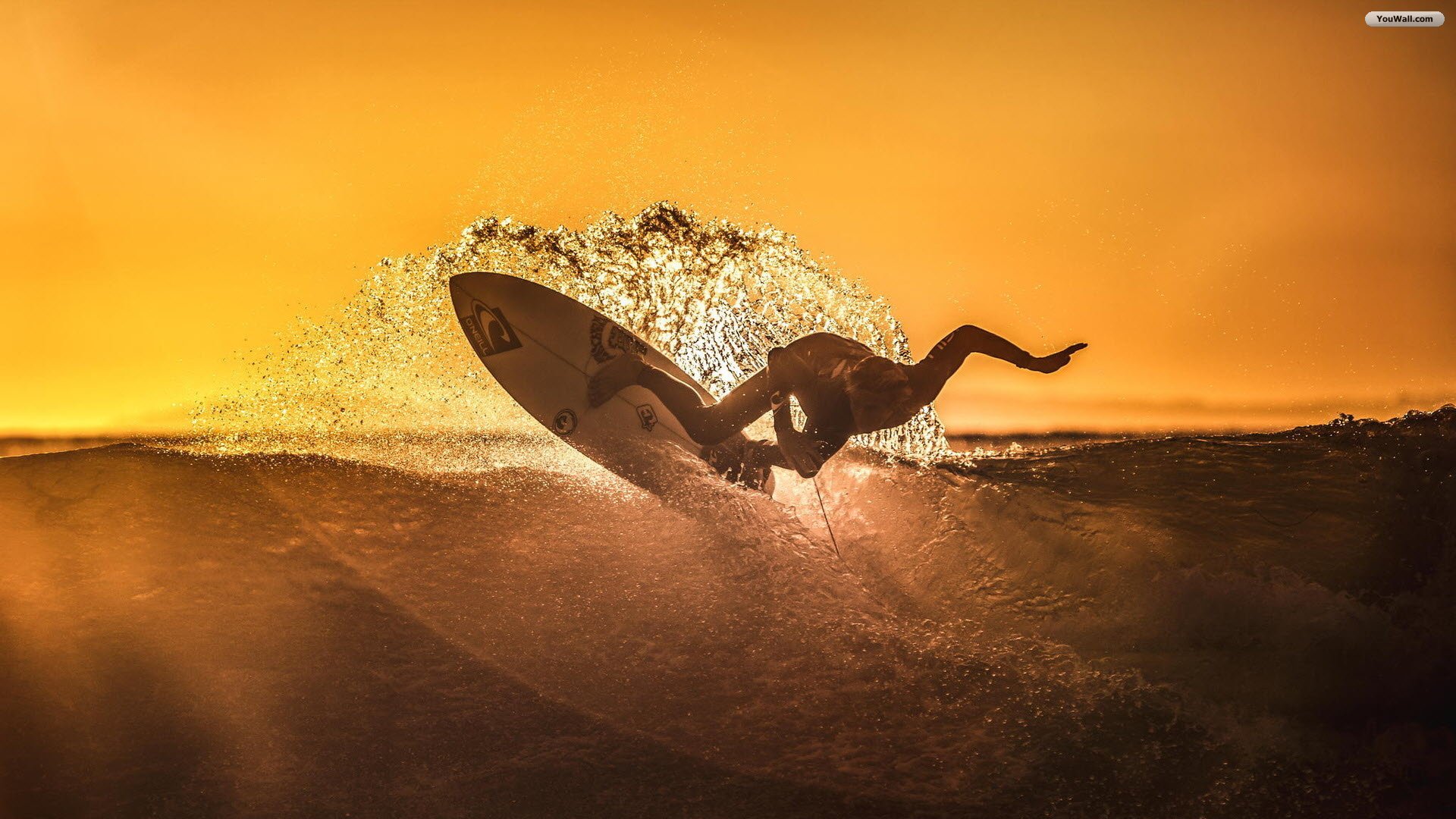 Sunset Surf Wallpaper