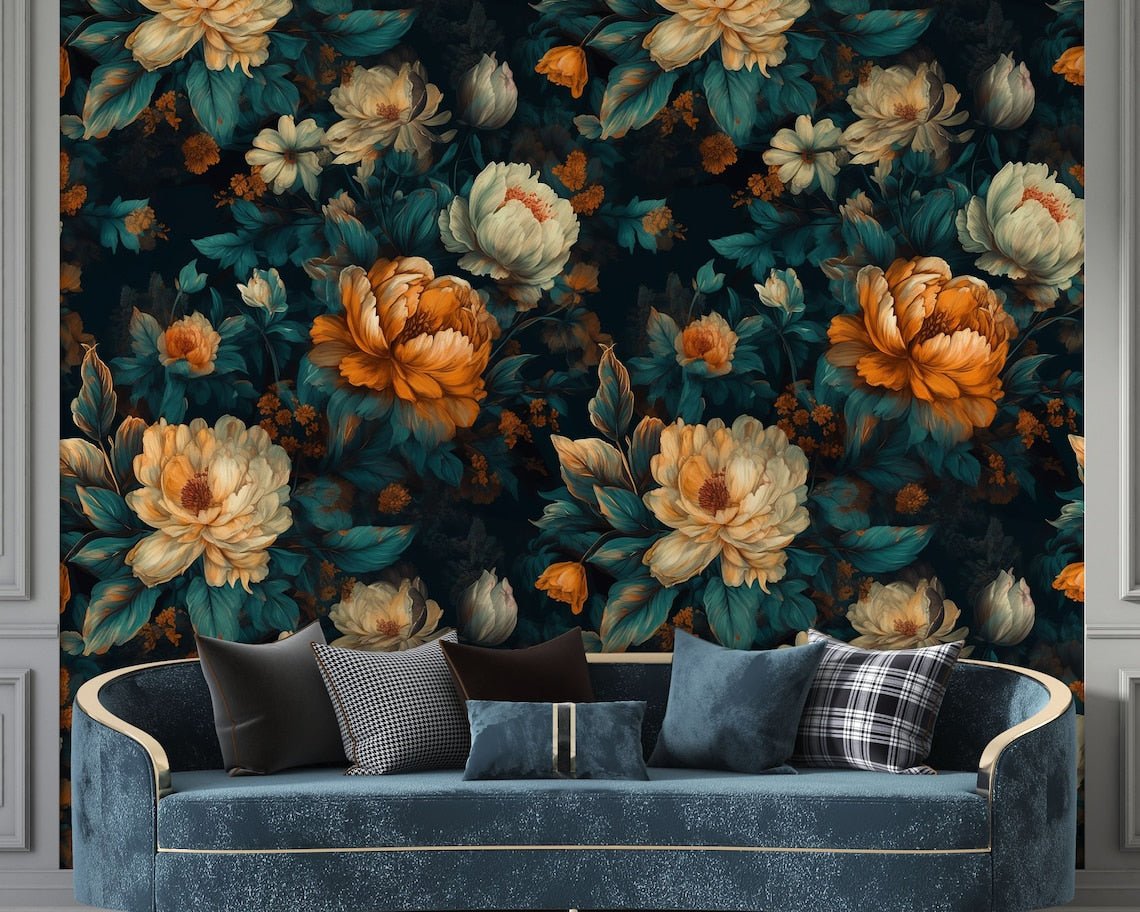Dark Floral Wallpaper Chicobumbum