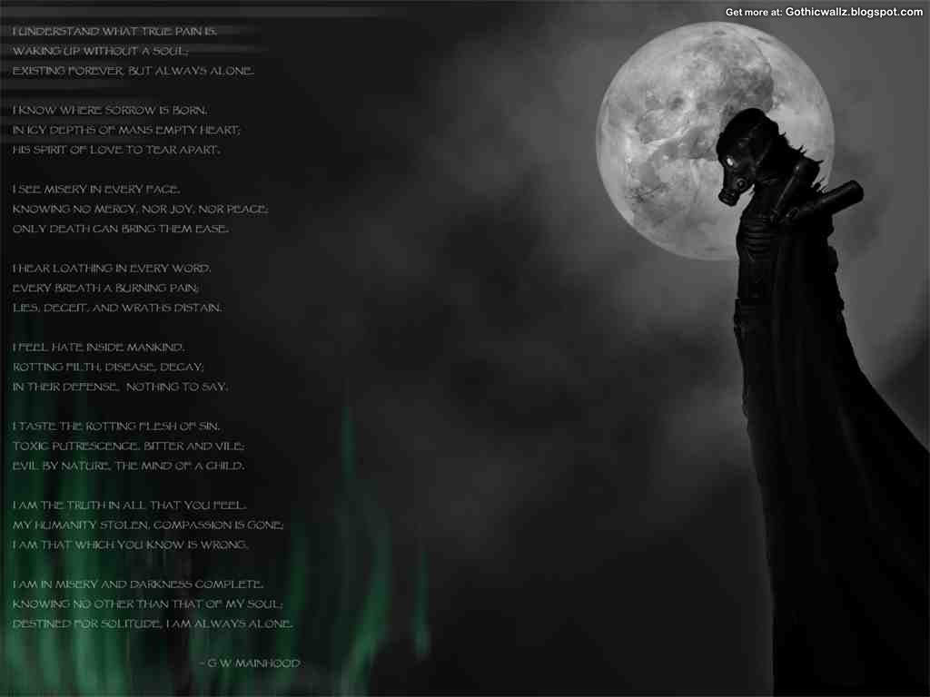 Forever Alone Dark Gothic Wallpaper