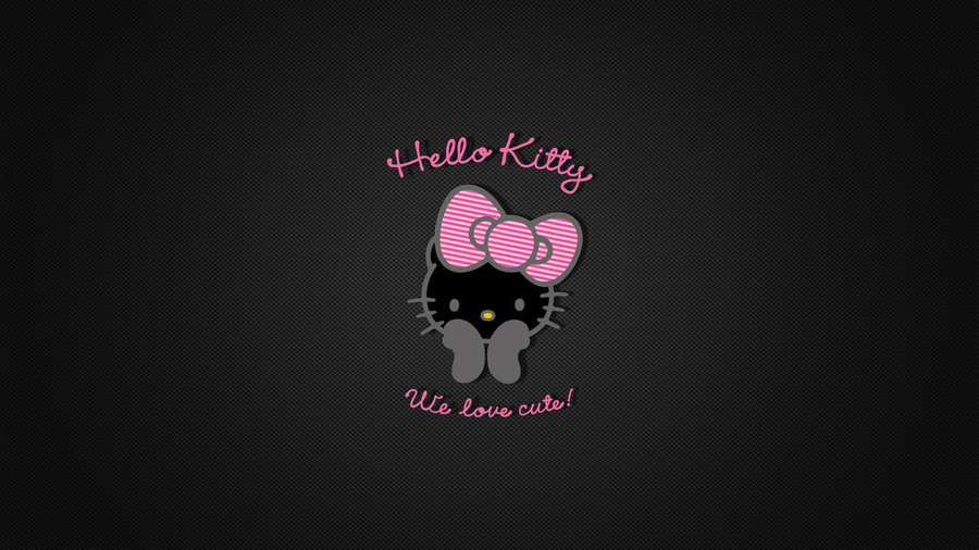 Hello Kitty Wallpaper Black 900x506