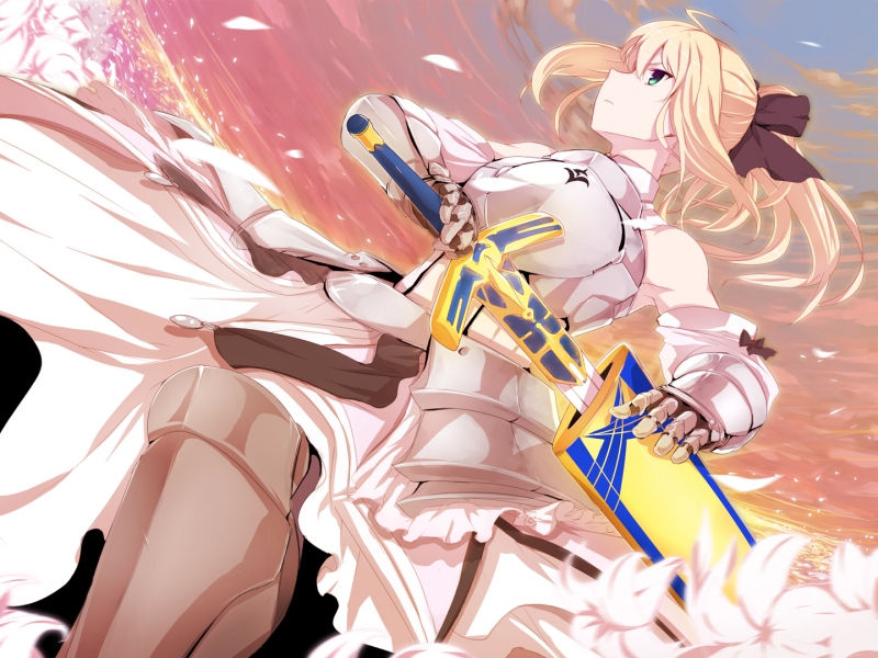 Saber Lily Fate Stay Night Anime HD Wallpaper
