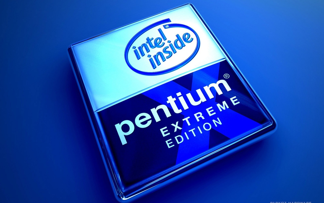 Blue Pentium Wallpaper Stock Photos