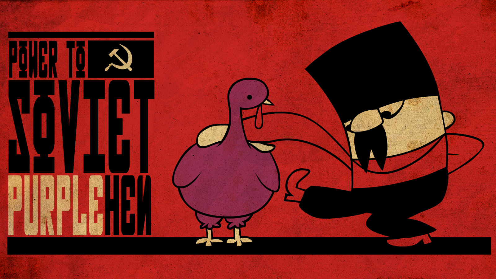 Soviet Propaganda Wallpaper Purple Hen Google Skin