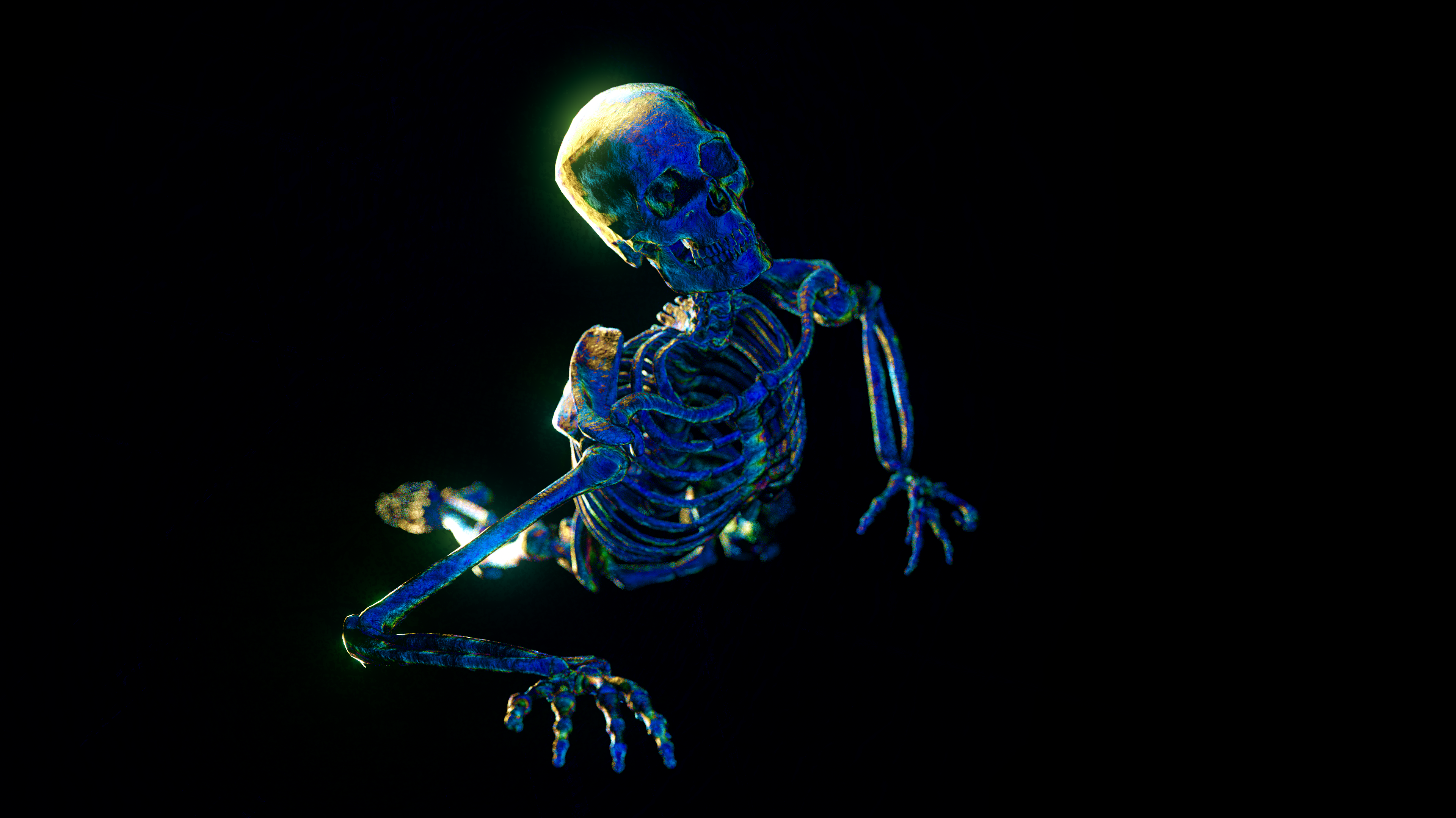 441296 4K spooky skeleton skull simple background Halloween