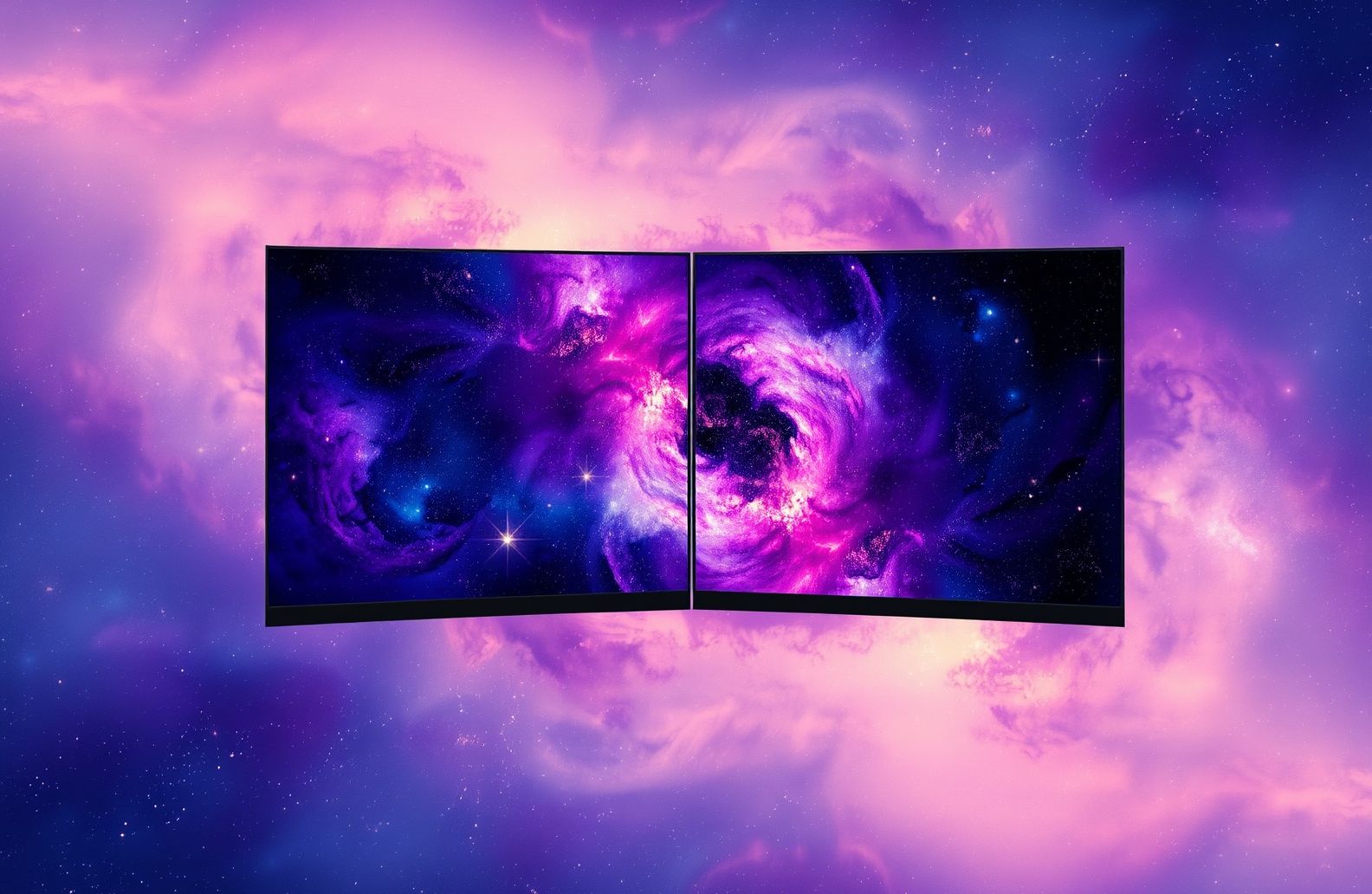 Dual Monitor Space Wallpaper