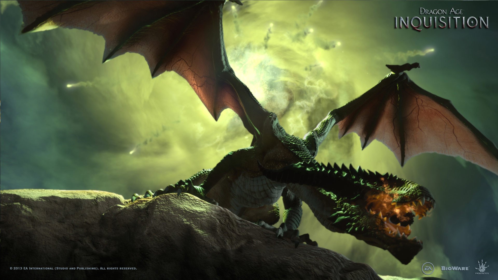 Dragon Age Inquisition dragon in rage wallpapers and images 1920x1080
