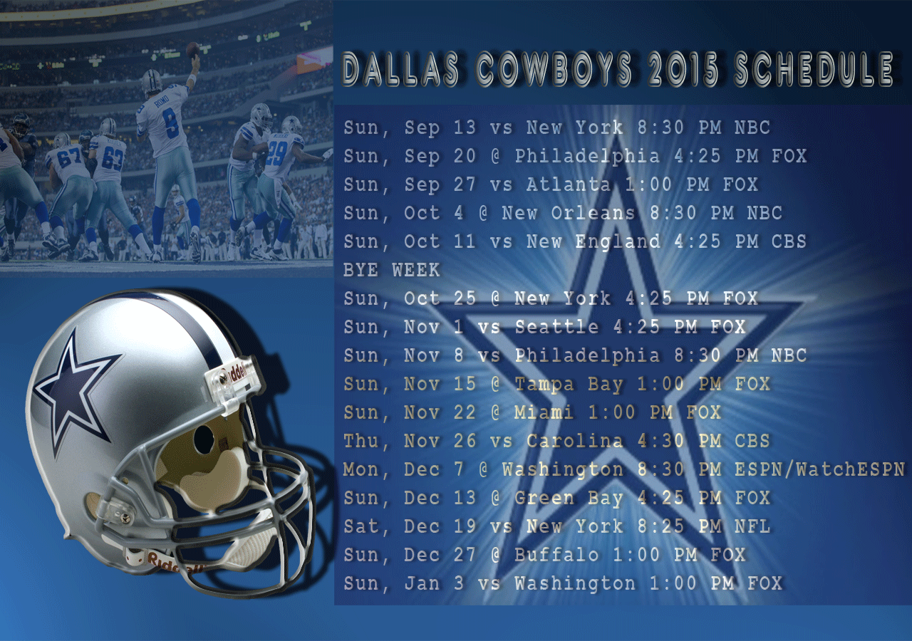 Dallas Cowboys Wallpaper Background Schedule Desktop