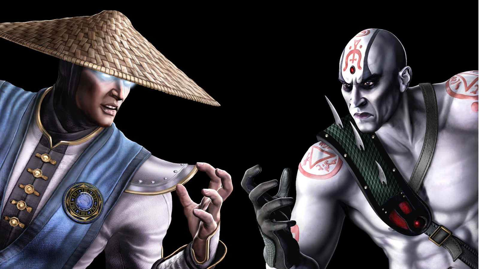 Mortal Kombat Raiden VS Quan Chi Wallpaper