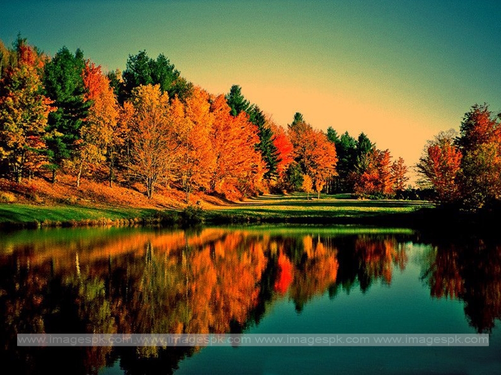 Autumn Sunset Desktop Wallpaper