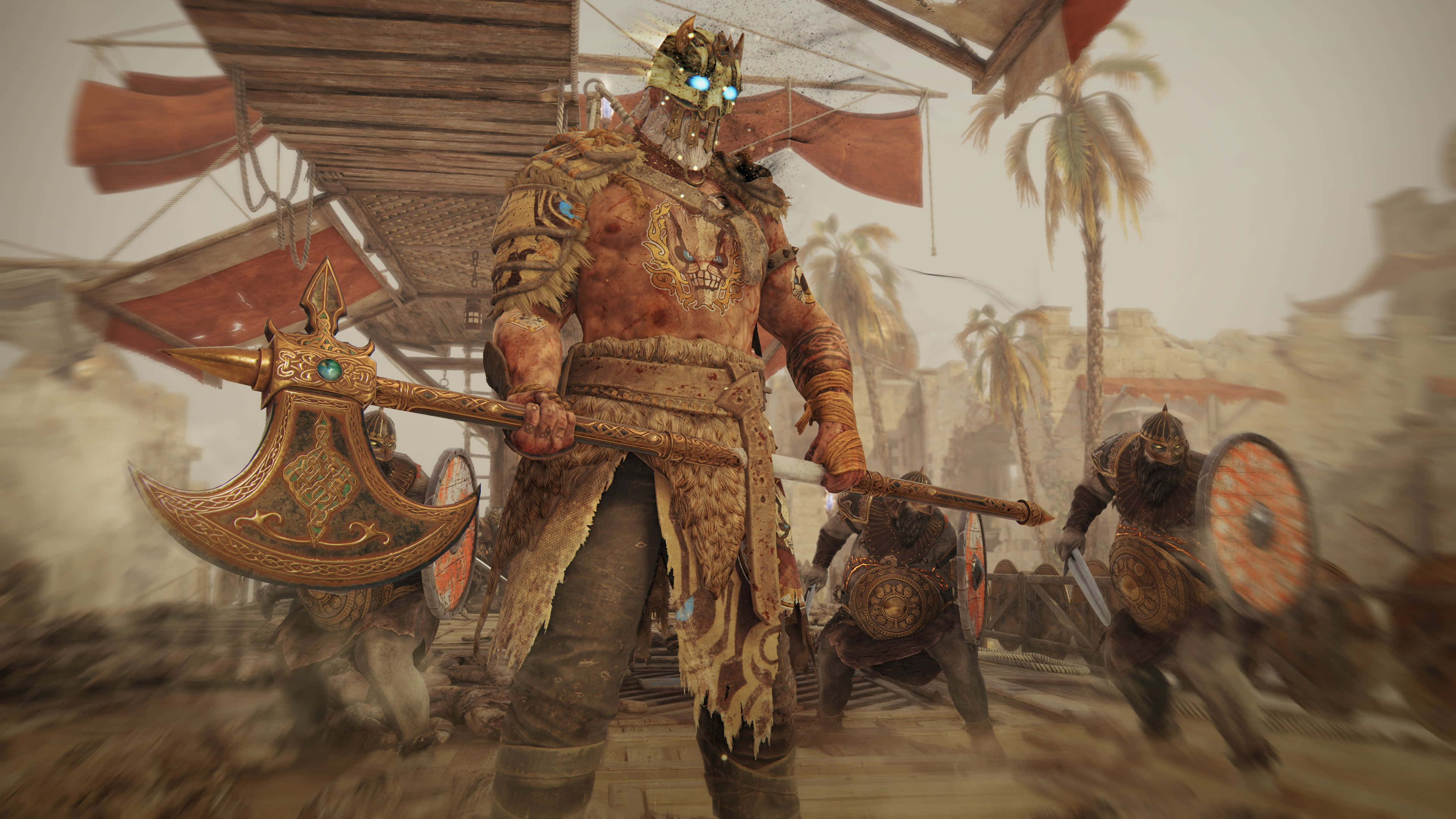 Epic Battle Scene In For Honor Game Wallpaper