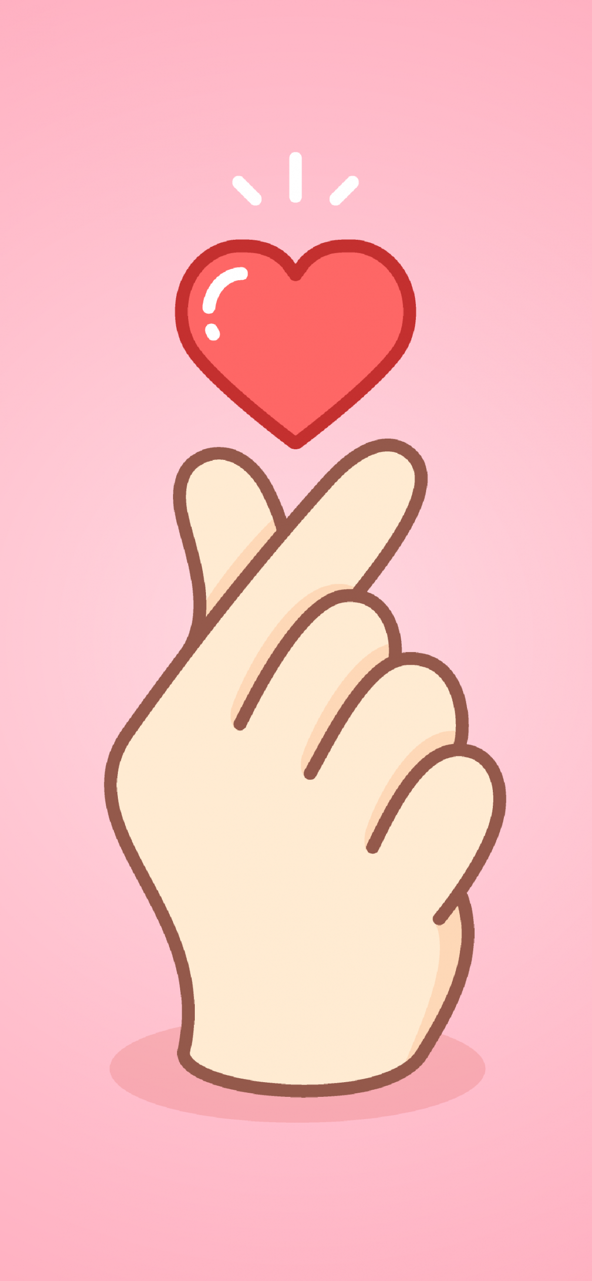 Finger Heart Wallpaper 4k Pink Aesthetic Red K