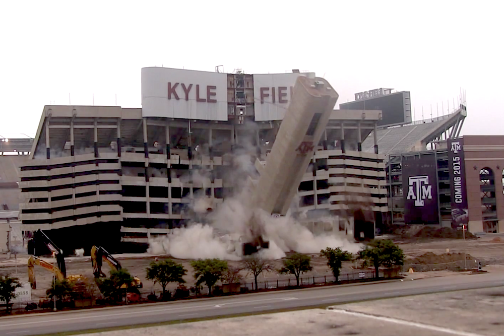 Video Implosion At Texas A M Football Stadium One Of The Most