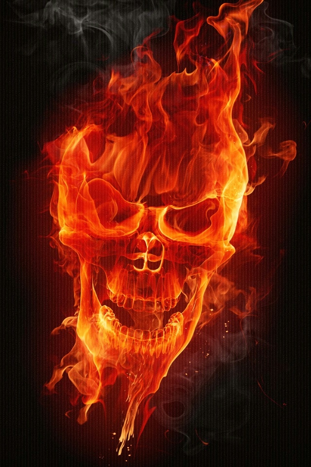 Fire Skull iPhone Wallpaper And 4s