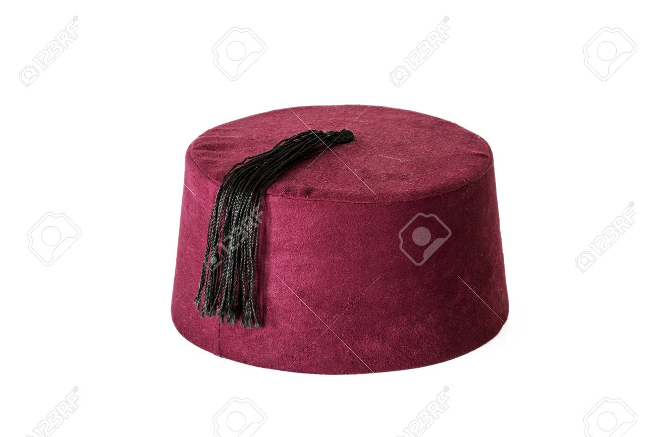 Red Fez Isolated On White Background Stock Photo Picture And