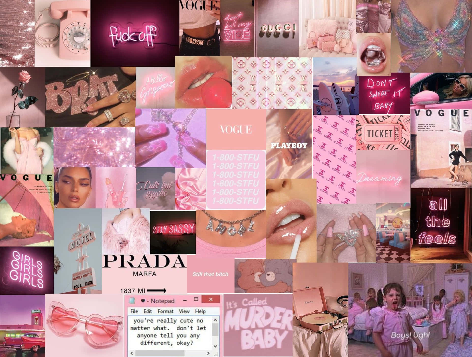 Vintage Girl Aesthetic Wallpaper