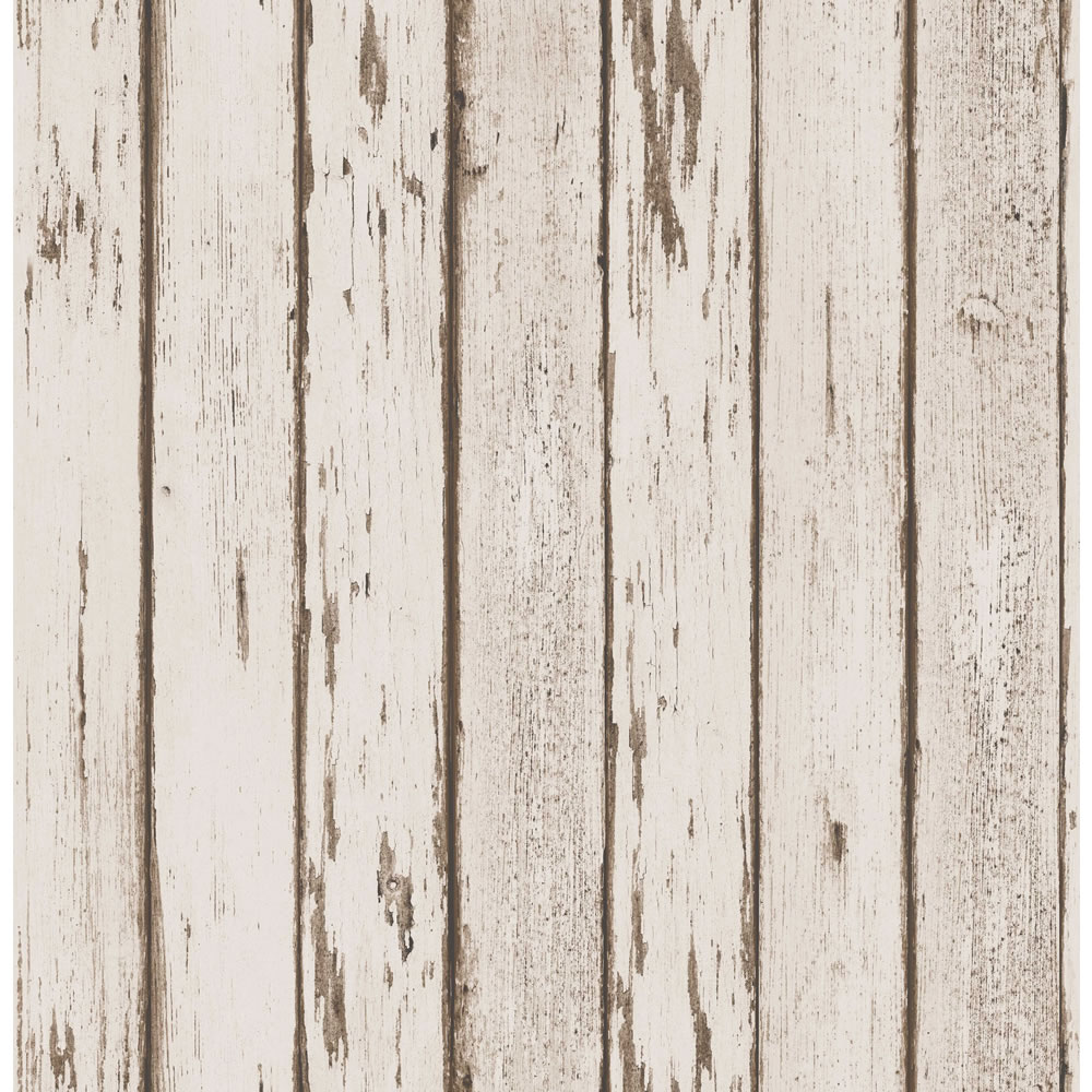 Fine Decor Wooden Planks Neutral Wallpaper at wilkocom