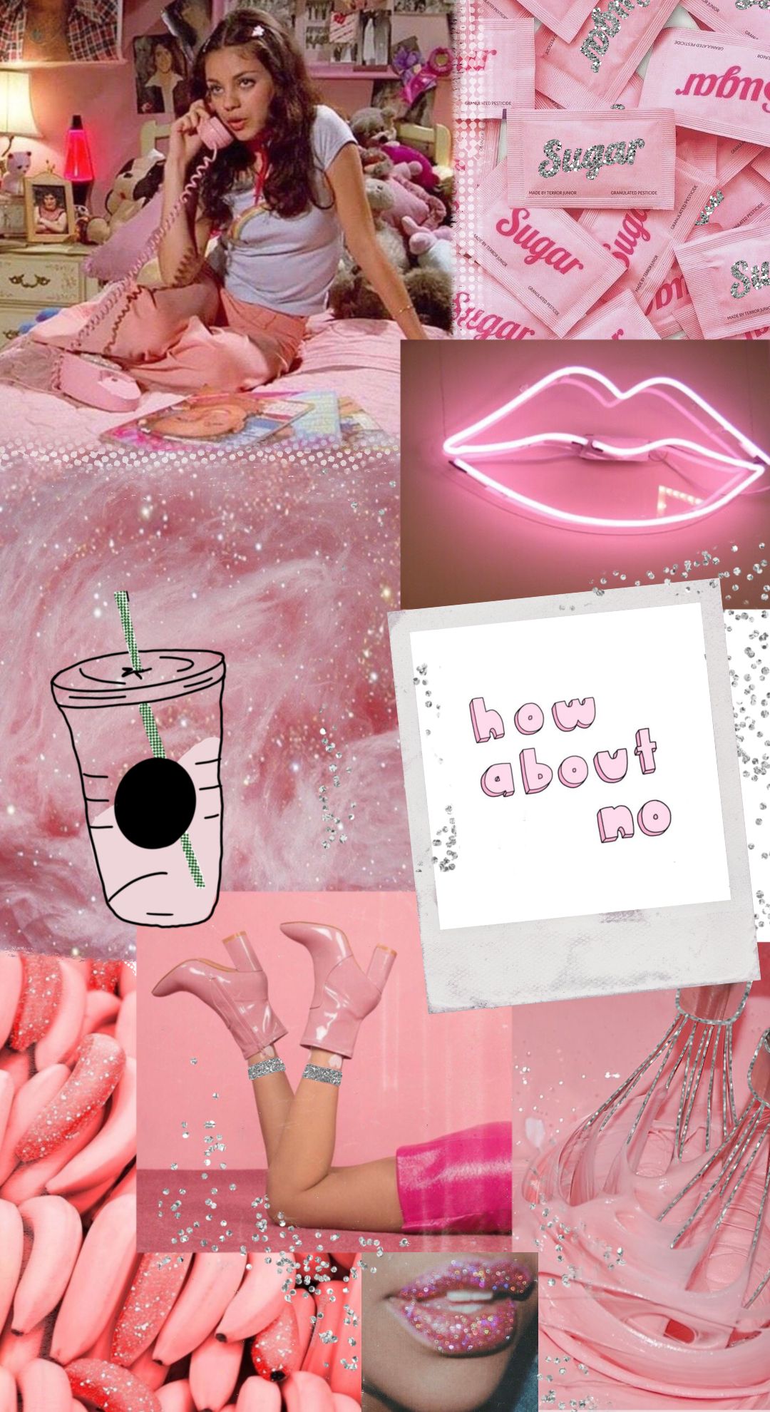 Hot Pink Aesthetic Wallpaper Collage