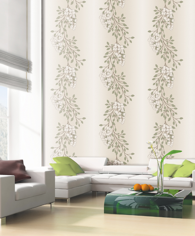 Green Leaves Wallpaper Self Adhesive Vinyl Wall Covering create sweet 630x764
