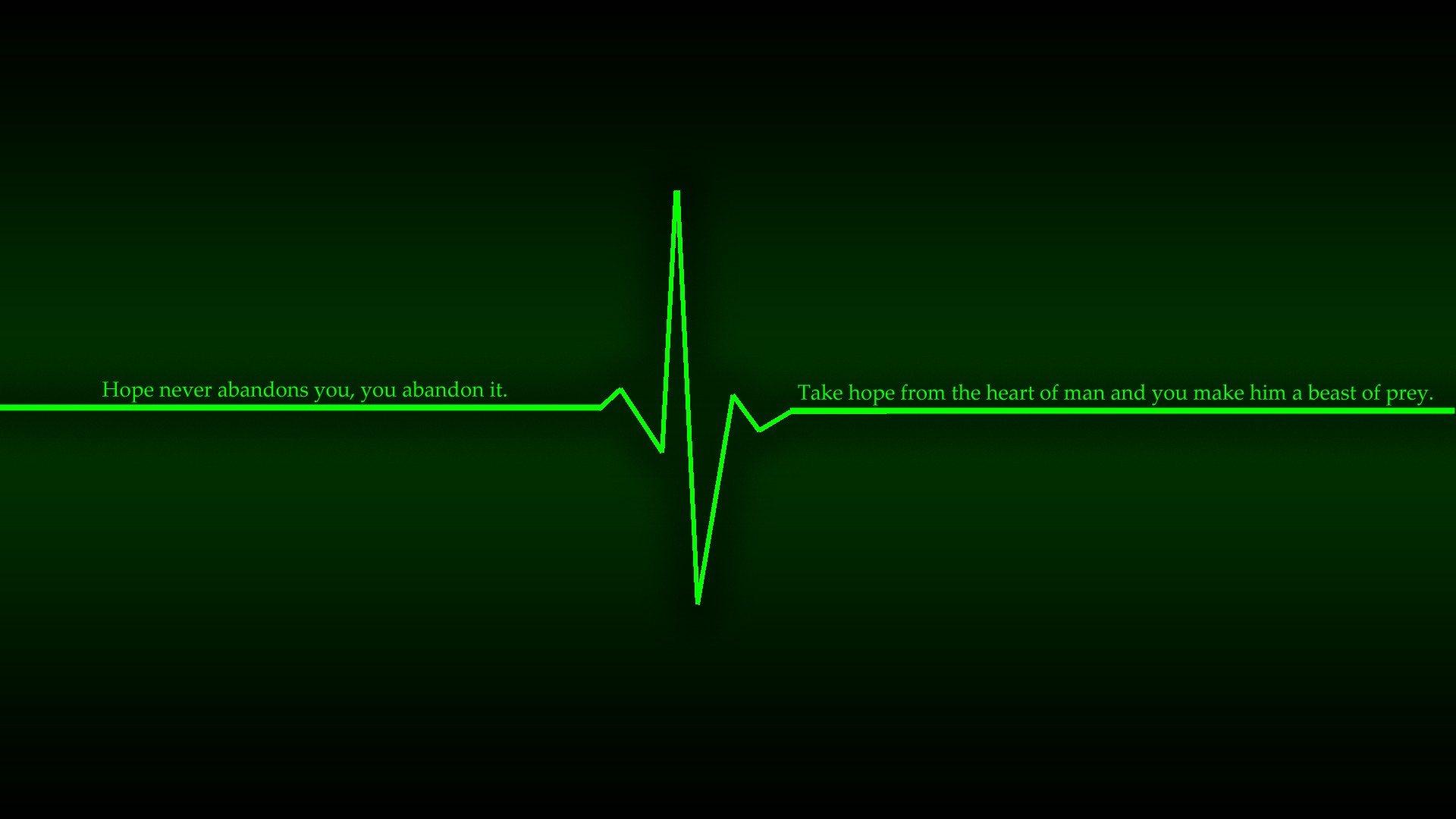 Green Dark Wallpaper Quotes Hope Heart Beat