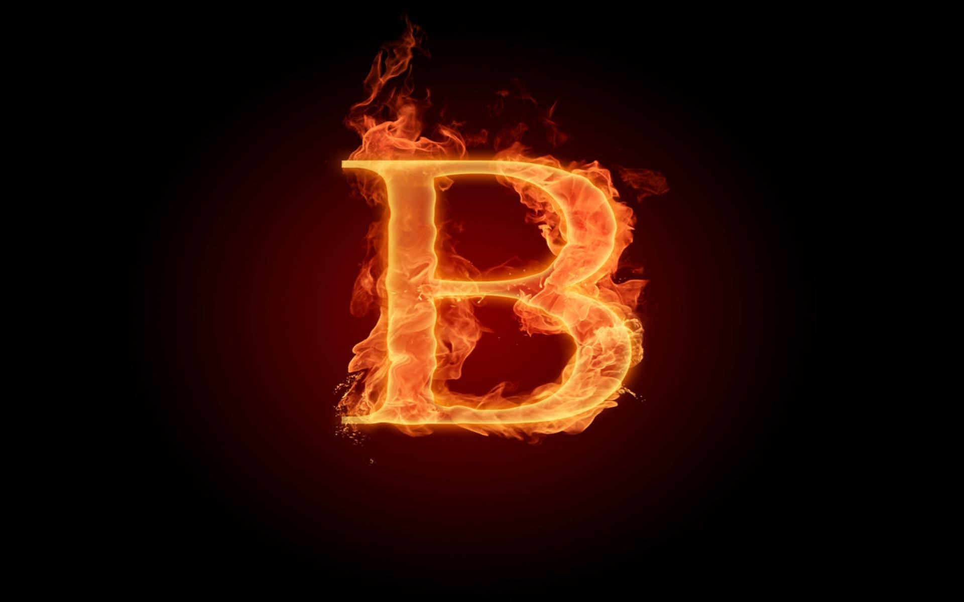 Free HD Burning Fire Letter B Wallpapersjpg